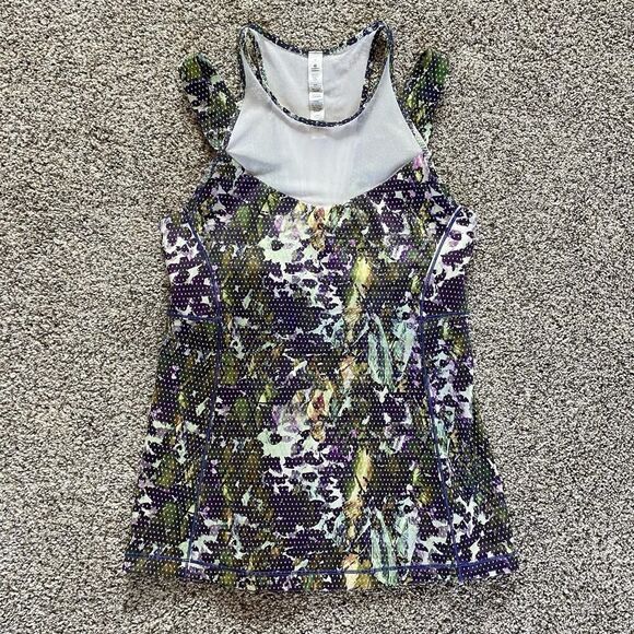 Lululemon Running In The City Mesh Floral Tank Top - Size: 6 - Picture 2 of 10